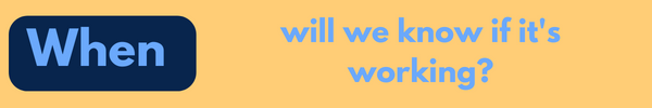 When will we know if it's working?