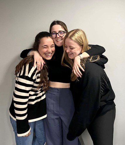 The winning team: Anita Marcu, Scarlett Cassidy and Marie Oceane Bax De Keating